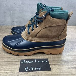 LONDON FOG~Women’s~”Saddleback”~Brown Suede/Navy Rubber Duck Boots~Size 6M